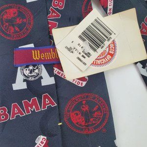 Vintage University of Alabama,100% Silk Wembley Neck Tie, NWT